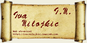 Iva Milojkić vizit kartica